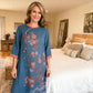 Cherry Blossom Inspired Cotton Gauze Nightdress - image 5
