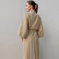 Polka Dot Print Cotton Long Robe - image 9