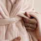 Pink Lapel Collar Plush Fleece Bathrobe - image 4