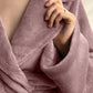 Pink Lapel Collar Plush Fleece Bathrobe - image 9