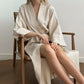 Polka Dot Print Cotton Long Robe - image 4