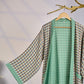 Plaid Cotton Gauze Kimono Yukata Robe - image 1