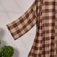 Classic Plaid Cotton Gauze Kimono Robe - image 6