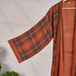 Vintage Plaid Cotton Gauze Kimono Robe - image 1