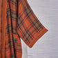 Vintage Plaid Cotton Gauze Kimono Robe - image 2