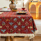 Vintage Blooming Bouquet Tassel Tablecloth - image 4