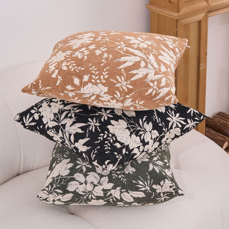 Floral Leaf Throw Pillow with Insert - image 4