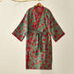 Plum Blossom Cotton Gauze Kimono Robe - image 11