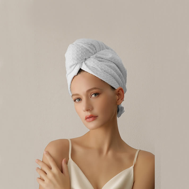 Waffle Absorbent Hair Drying Towel Wrap - image 15