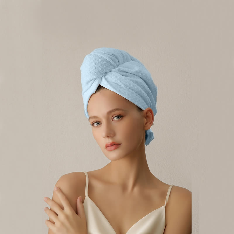 Waffle Absorbent Hair Drying Towel Wrap - image 11
