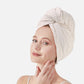Waffle Absorbent Hair Drying Towel Wrap - White - 2PCS - 11" x 29" - image 10