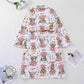 Animal Floral Print Plush Bathrobe - image 1