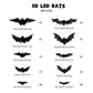 Halloween 3D LED Bat Glitter Wall Decoration - 36PCS - image 12