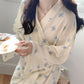 Blue Bow Print Kimono Robe - image 6