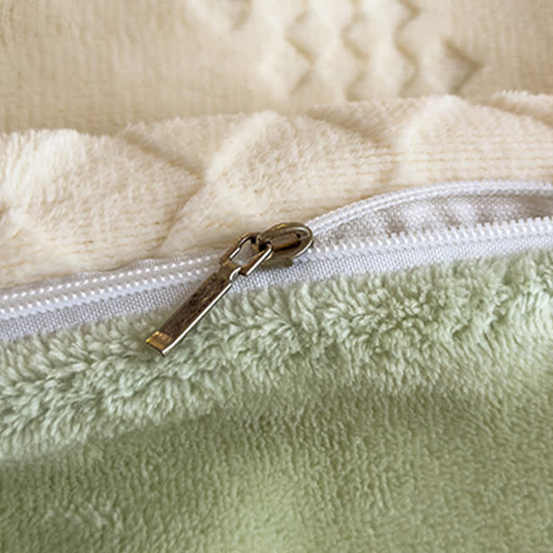 Diamond Checkered Textured Warm Bedding Set - image 7