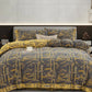 Bamboo Plant Cotton Gauze Reversible Bedding Set (4PCS)  - Grey - King - image 14