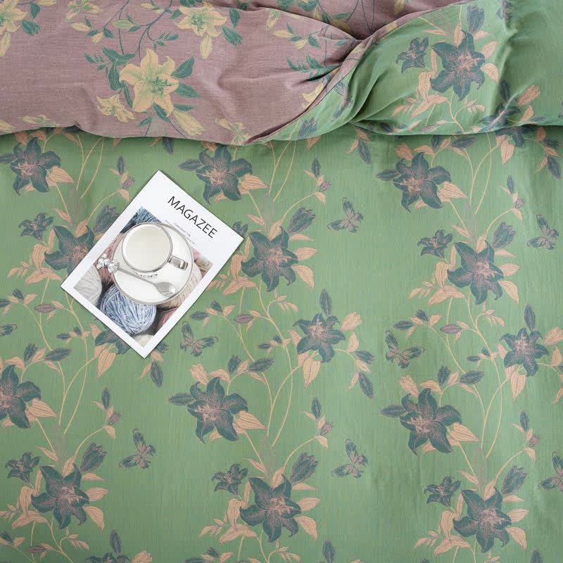 Elegant Lily Cotton Gauze Bedding Set (4PCS)  - image 6
