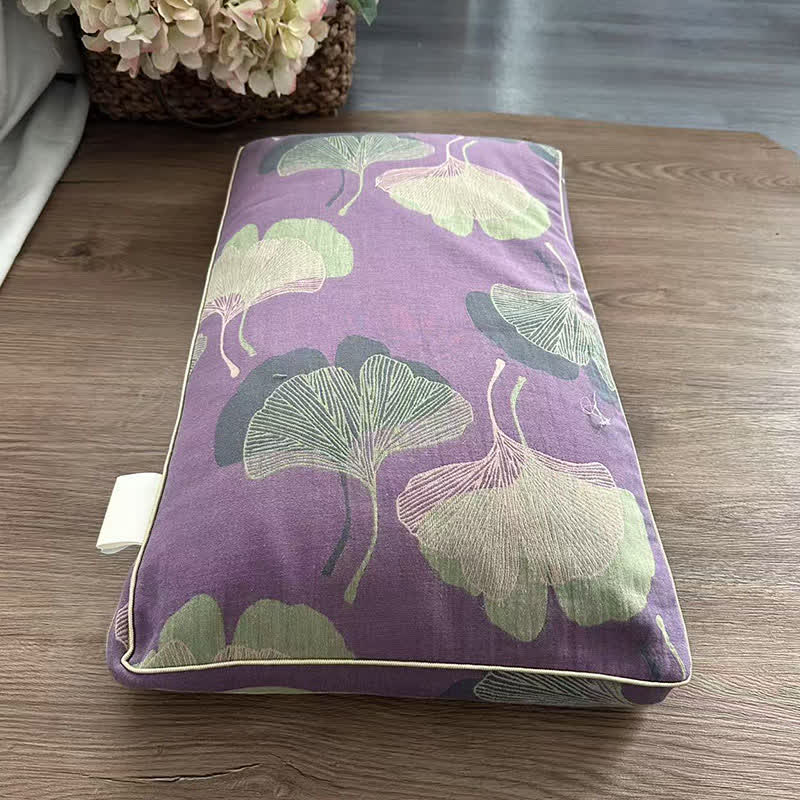 Ginkgo Leaf Cotton Gauze Pillowcase - Dark Purple - 13" x 23" - image 4