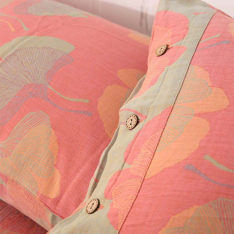 Natural Ginkgo Leaf Cotton Sheet Coverlet - image 4