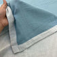 Minimalist Reversible Cotton Gauze Bedding - Blue & White - Bed Sheet - King - image 18