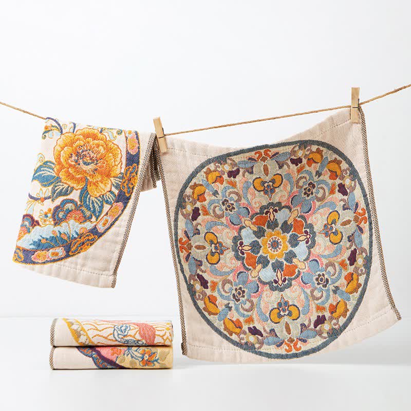 Vintage Floral Cotton Kitchen Absorbent Towel - image 2