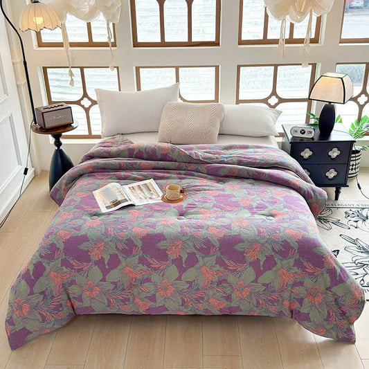 Lily Cotton Double Gauze Quilt - Winter Quilt - King - image 0
