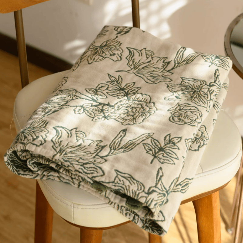 Peony Jacquard Cotton Gauze Bath Towel - image 1