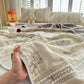 Bear Floral Stripe Cotton Muslin Quilt - image 3