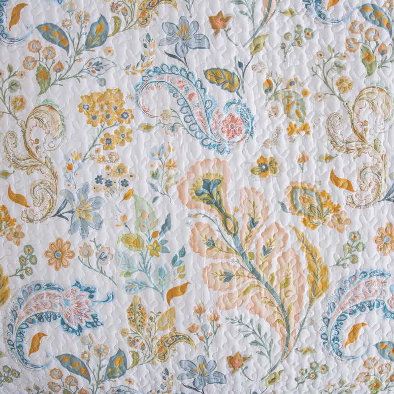 Floral Paisley Quilted Cotton Bedding Set(3PCS) - image 6