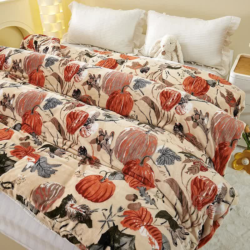 Pumpkin Plush Duvet Cover Blanket - image 2
