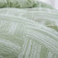 Green Herringbone Cotton Duvet Cover Set(3PCS) - image 5