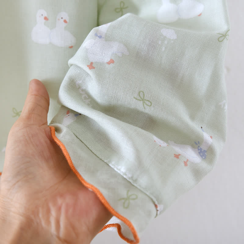 Cartoon Duck Cotton Gauze Loungewear Set - image 6