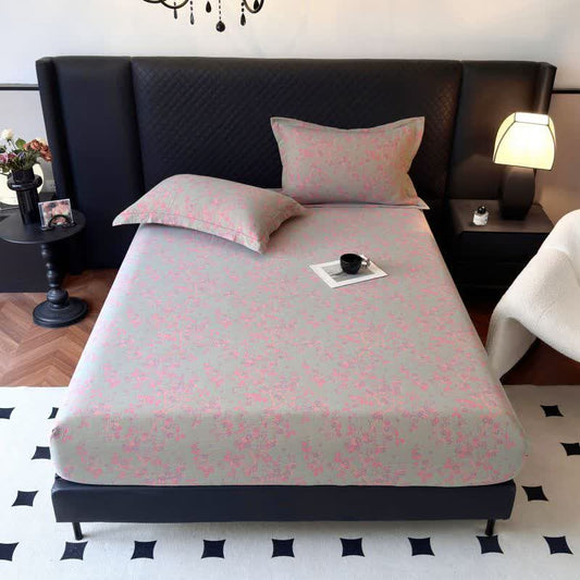 Plum Blossom Cotton Gauze Fitted Sheet - image 1