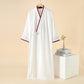 Ownkoti Unisex Minimalist Cotton Gauze Kimono Bathrobe - White & Red - XL - image 16