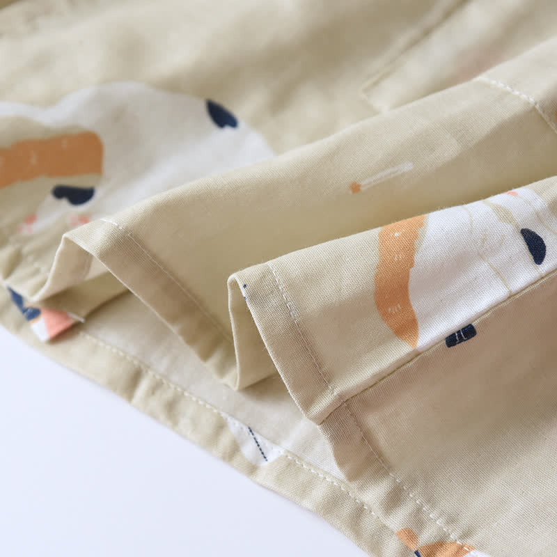 Matching Cat Kimono Cotton Gauze Loungewear - image 10