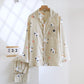 Matching Cartoon Cat Cotton Loungewear Set - Khaki - Men - XL - image 17