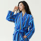 Color Block Striped Plush Robe - image 5
