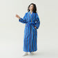 Color Block Striped Plush Robe - Sky Blue - XL - image 4