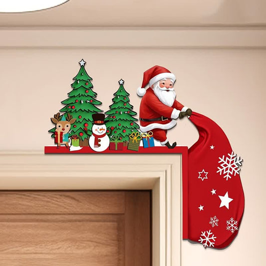 Santa Christmas Tree Door Corner Decoration - Right - 4PCS - image 1