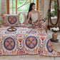 Ownkoti Floral Medallion Cotton Tassel Blanket - image 3
