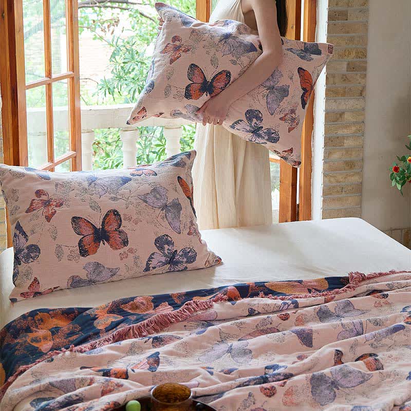 Ownkoti Elegant Butterfly Tassel Cotton Quilt - image 8