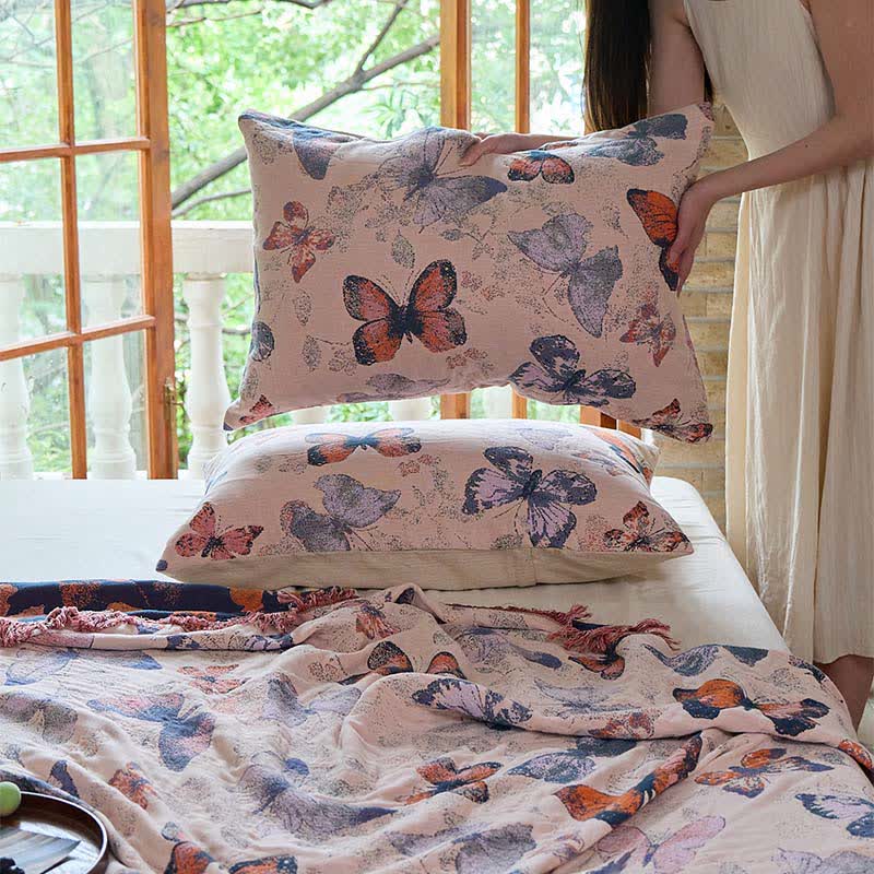 Ownkoti Elegant Butterfly Tassel Cotton Quilt - image 7