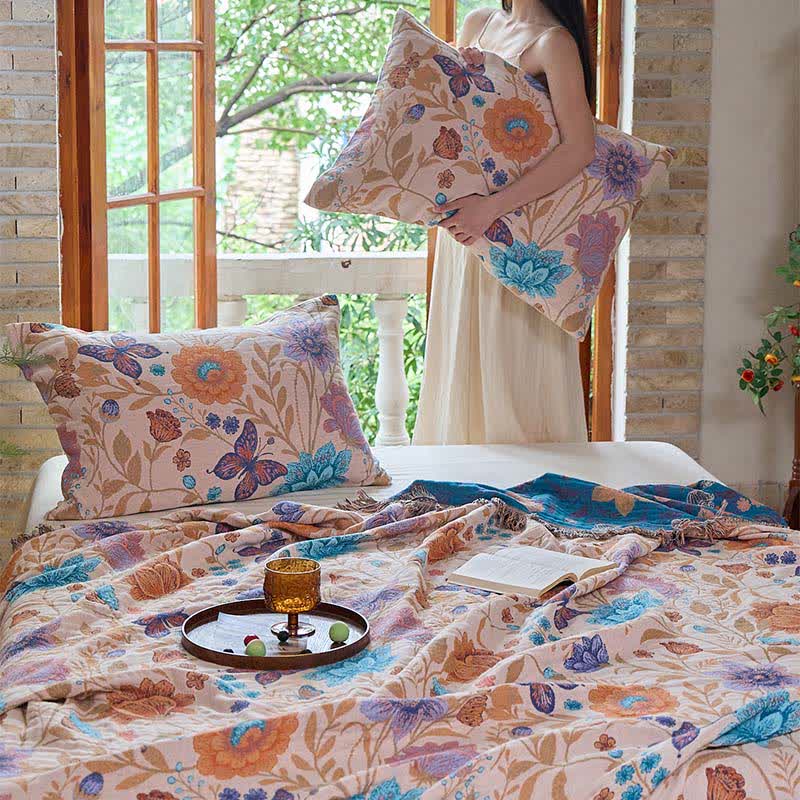Ownkoti Pastoral Butterfly Cotton Tassel Quilt - image 8