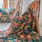 Luxurious Floral Cotton Tassel Quilt - image 9