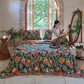 Luxurious Floral Cotton Tassel Quilt - image 3