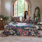Ownkoti Flourishing Floral Cotton Tassel Blanket - image 3