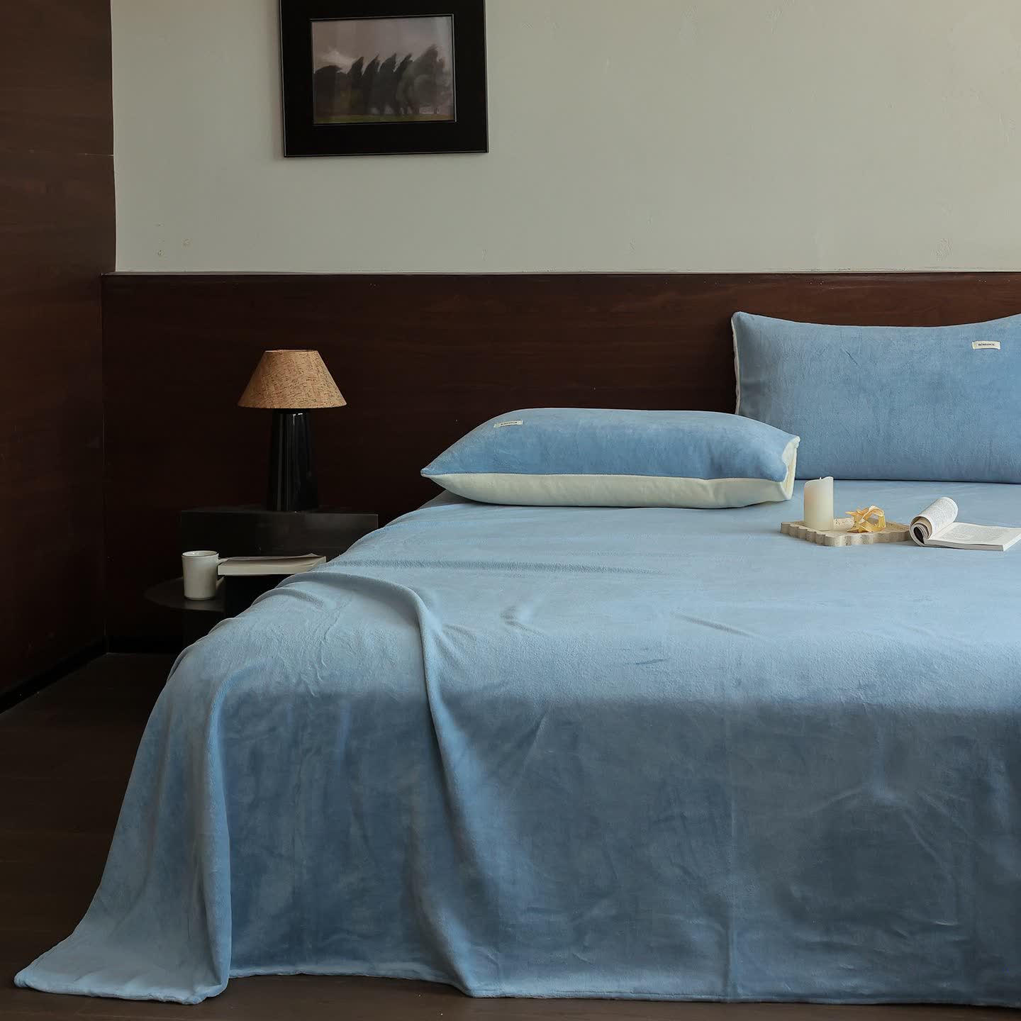 Ownkoti Solid Color Warm Fluffy Coverlet - image 3