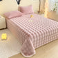 Ownkoti Textured Faux Rabbit Fur Coverlet - Pink - Sheet with 2PCS Pillowcases - King - image 6