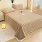 Ownkoti Textured Faux Rabbit Fur Coverlet - Camel - Sheet with 2PCS Pillowcases - King - image 8