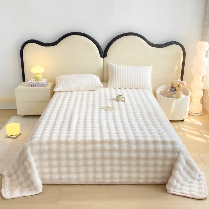 Ownkoti Textured Faux Rabbit Fur Coverlet - image 1